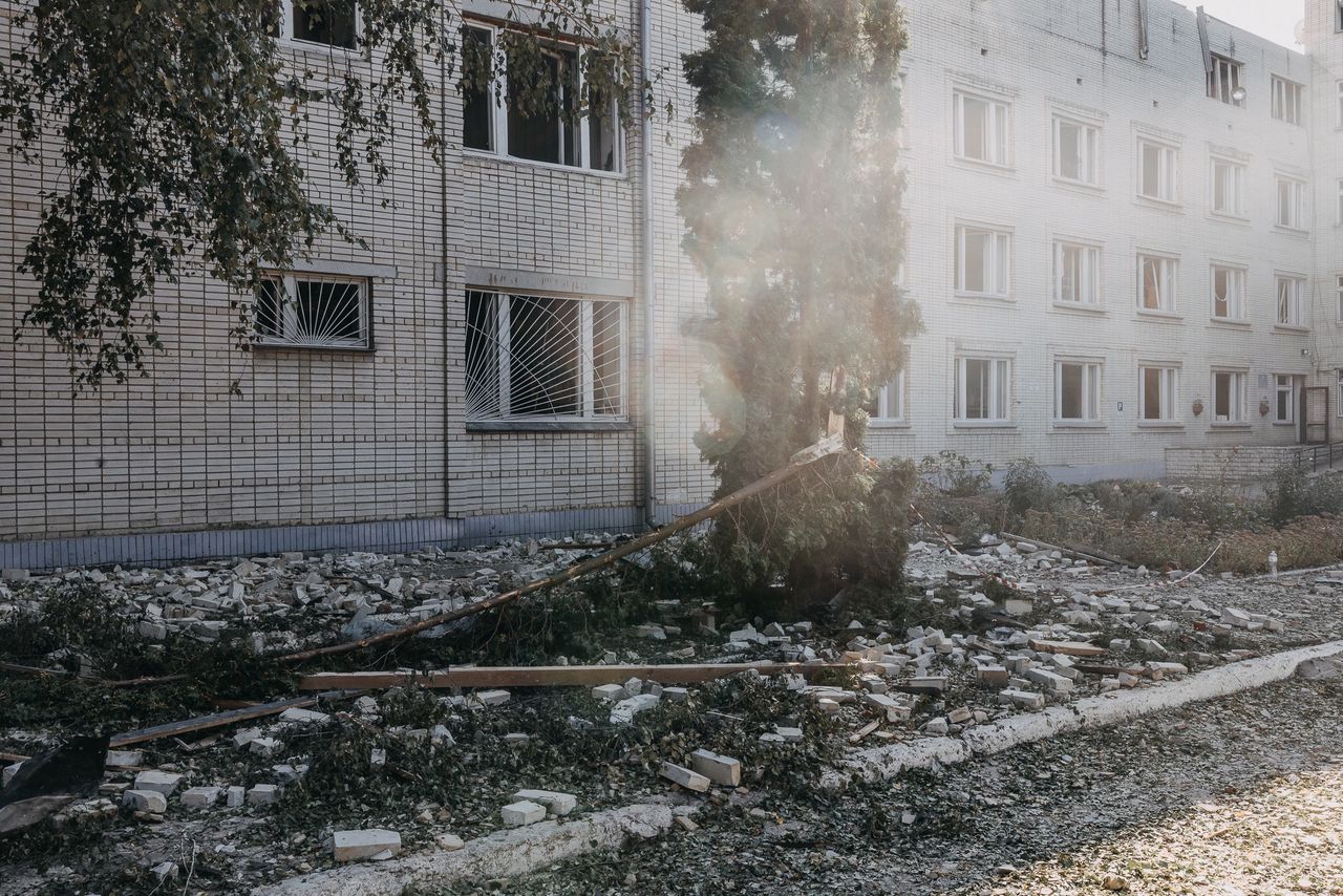 Old people's home in Sumy that Russia bombed