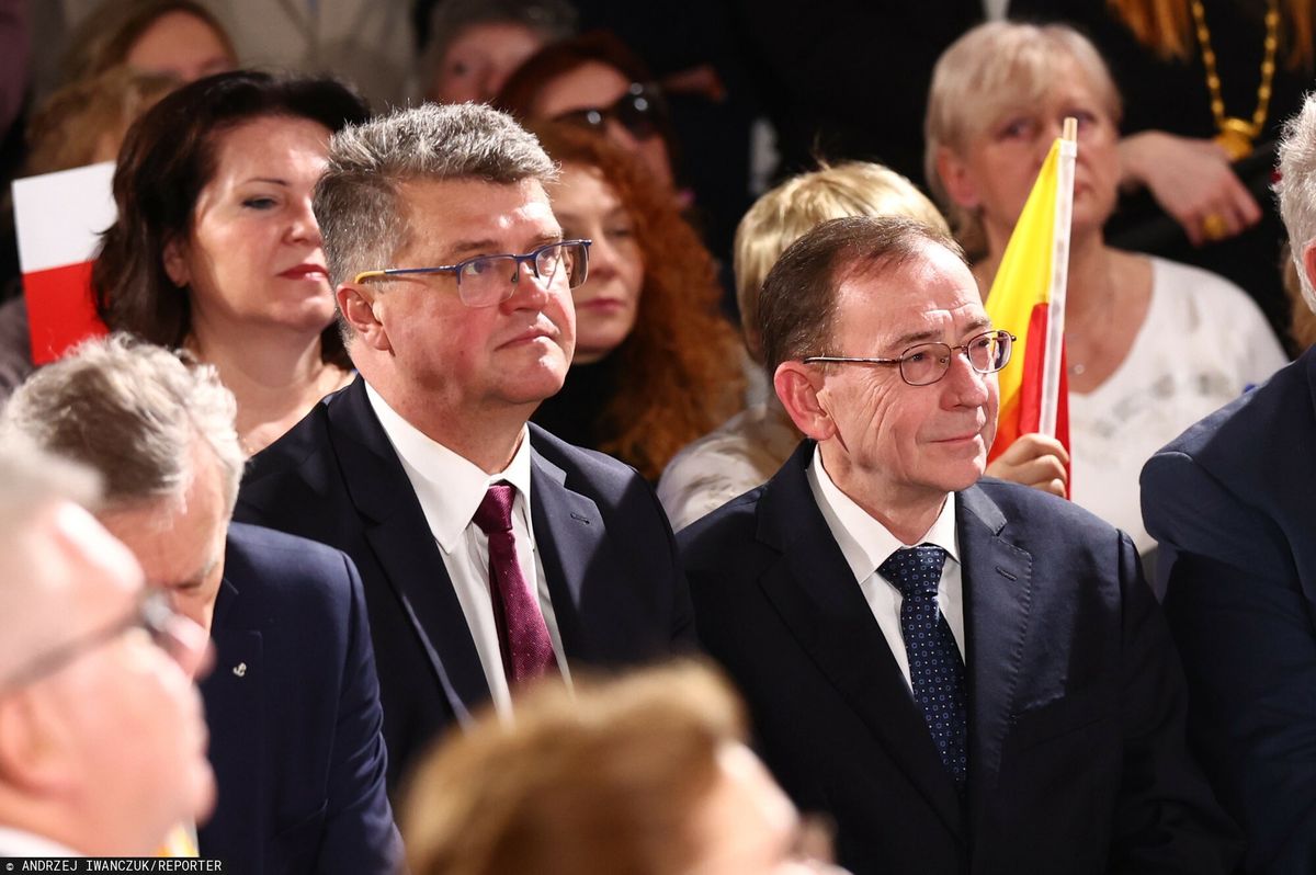 Maciej Wąsik i Mariusz Kamiński na konwencji PiS