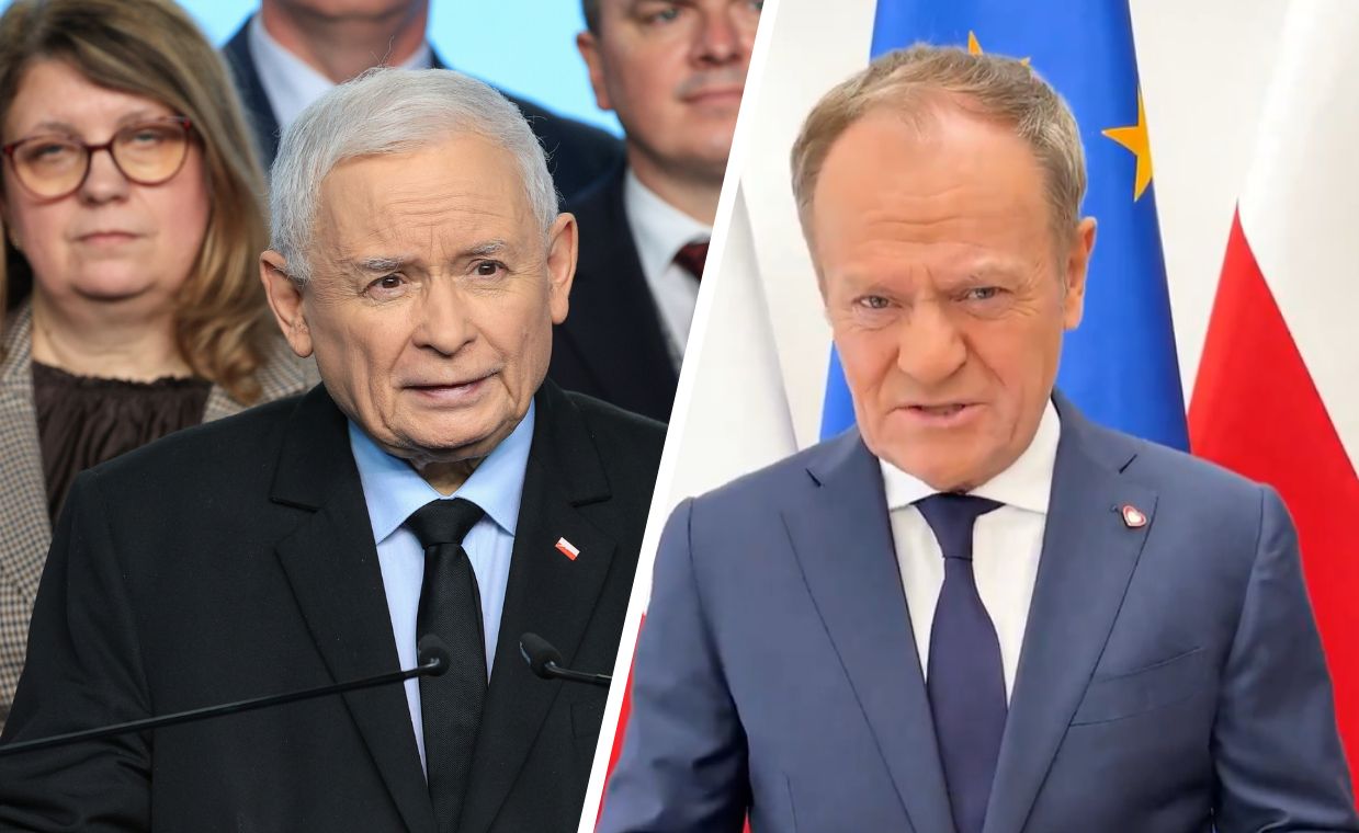 "Słuchaj, prezesie Kaczyński". Tusk uderza w PiS