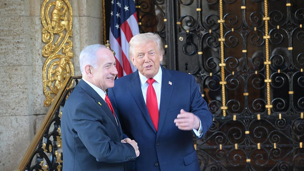 US President Trump - Israeli PM Netanyahu meeting in Florida
FLORIDA, UNITED STATES - DECEMBER 29: (----EDITORIAL USE ONLY - MANDATORY CREDIT - 'AMOS BEN GERSHOM / GPO / HANDOUT' - NO MARKETING NO ADVERTISING CAMPAIGNS - DISTRIBUTED AS A SERVICE TO CLIENTS----) U.S. President Donald Trump (R) welcomes Israeli Prime Minister Benjamin Netanyahu (L) at his Mar-a-Lago residence in Florida, United States on December 29, 2025. (Photo by Amos Ben-Gershom (GPO)/Handout/Anadolu via Getty Images)
Anadolu
leaders, us leader, israeli, meet, political, news, american, pol