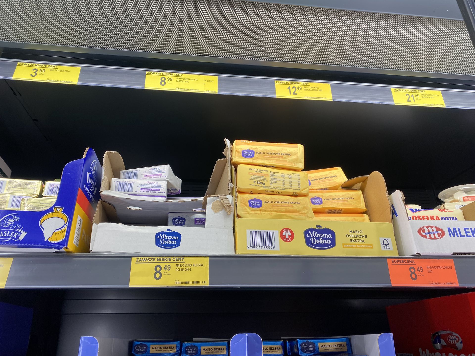 Ceny masła w Biedronce