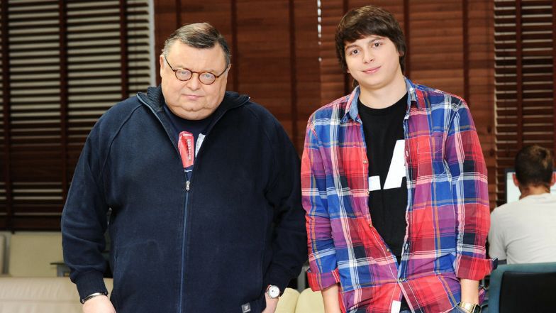 Wojciech Mann z synem Marcinem