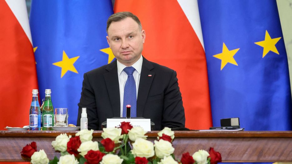 Konsultacje prezydenta ws zmiany ustawy o S?dzie Najwy?szym08.02.2022 Warszawa Konsultacje prezydenta z przedstawicielami klubow i kol parlamentarnych ws. prezydenckiego projektu zmiany ustawy o Sadzie Najwyzszym   fot. Andrzej Iwanczuk/REPORTER
n/z: Andrzej DudaAndrzej Iwanczuk/REPORTER