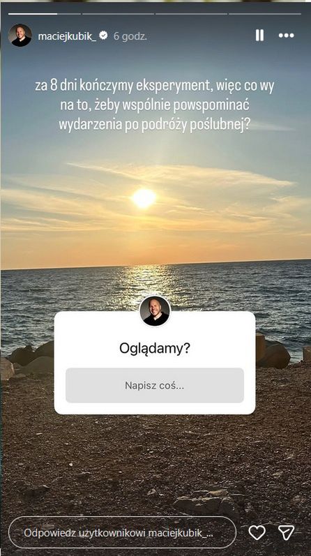 Maciej Kubik ze "Ślubu..." o Karolinie 