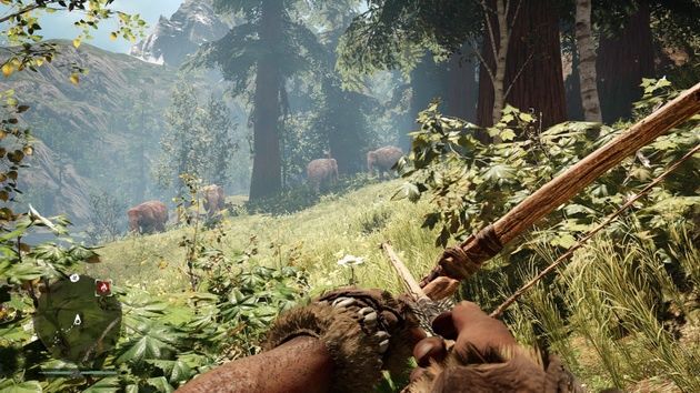 Far Cry Primal - malownicza okolica i mamuty
