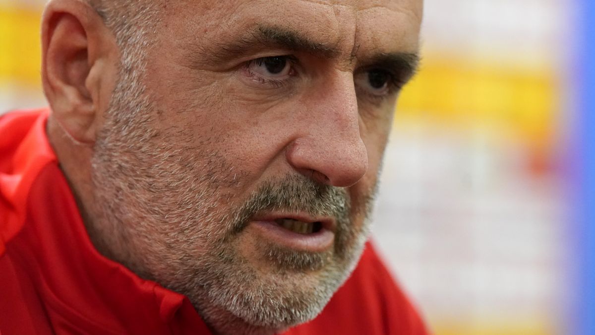 Poland manager Michal Probierz during a press conference at the Cardiff City Stadium, Cardiff. Picture date: Monday March 25, 2024. (Photo by Nick Potts/PA Images via Getty Images)