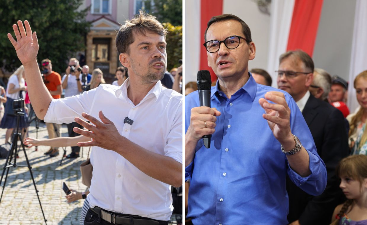 Michał Kołodziejczak i Mateusz Morawiecki