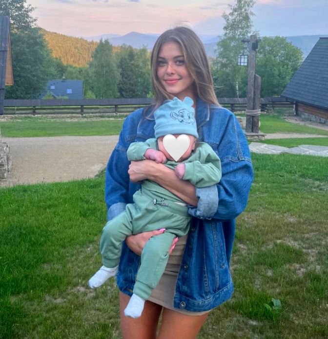 Joanna Opozda z synem Vincentem