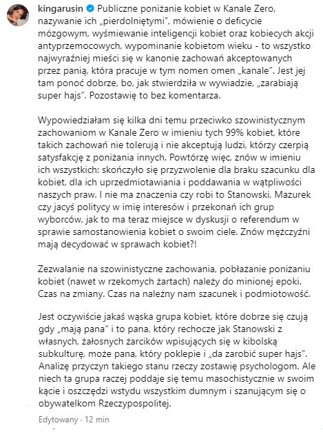 Wpis Kingi Rusin