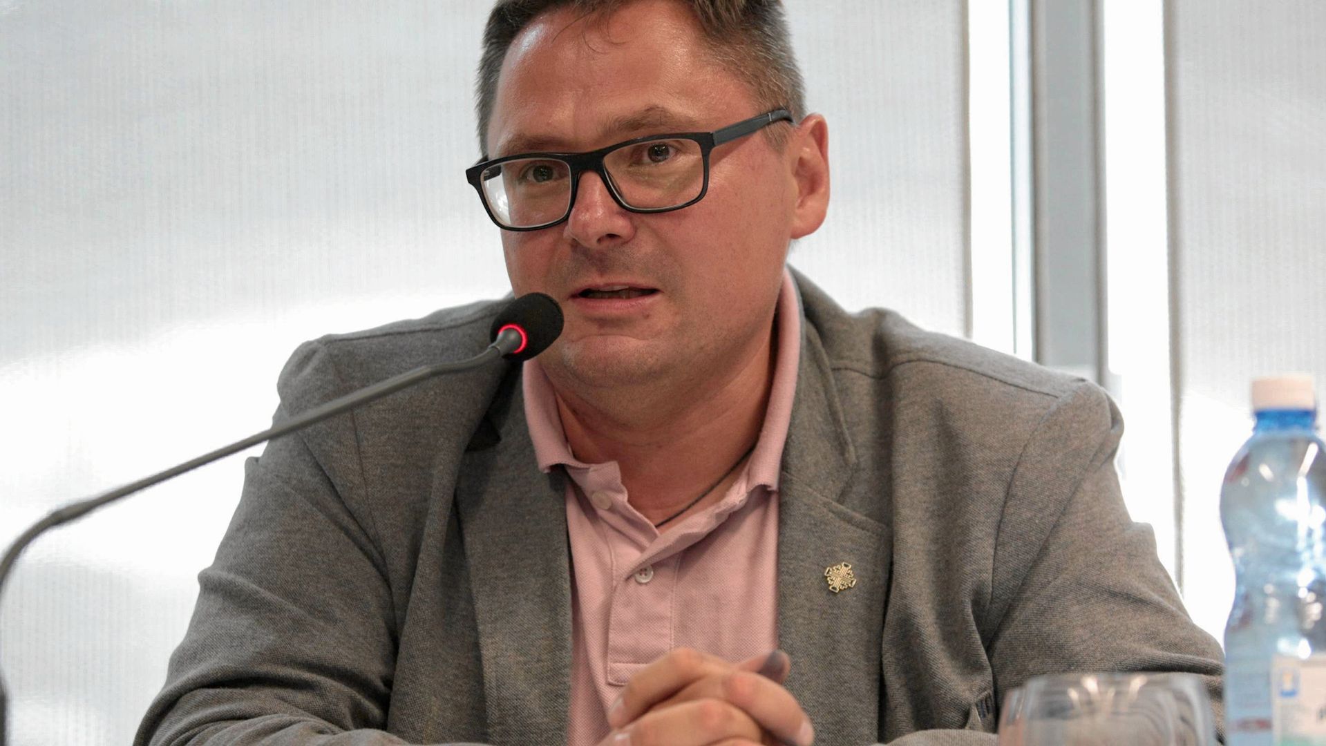 Tomasz Terlikowski podczas konferencji "Dialog o religii - Kosciół w czasach kryzysu", 2018 r.