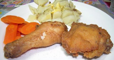 Smażony kurczak (samo ciemne mięso)