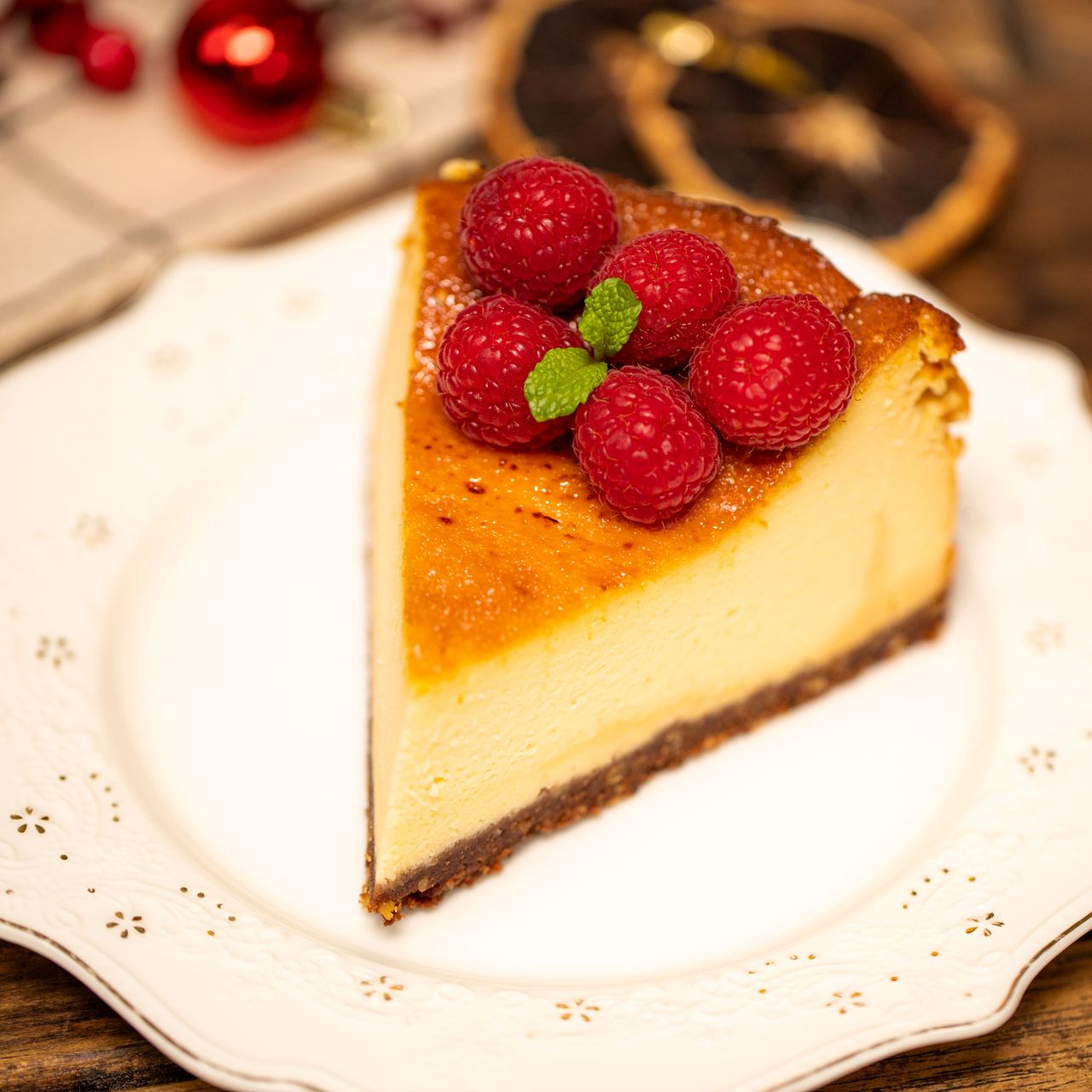 Delicious creme brulee cheesecake