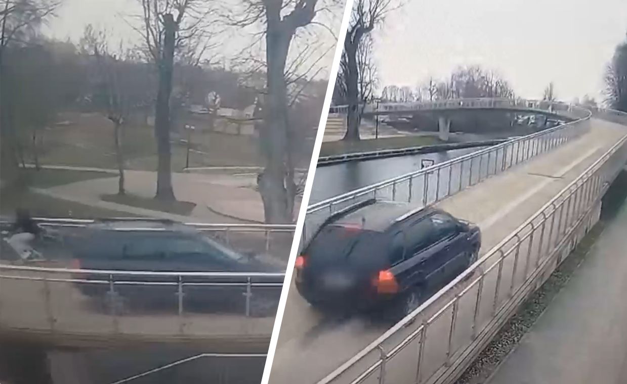 Wjechała na kładkę dla pieszych. Chciała szybciej dotrzeć do pracy