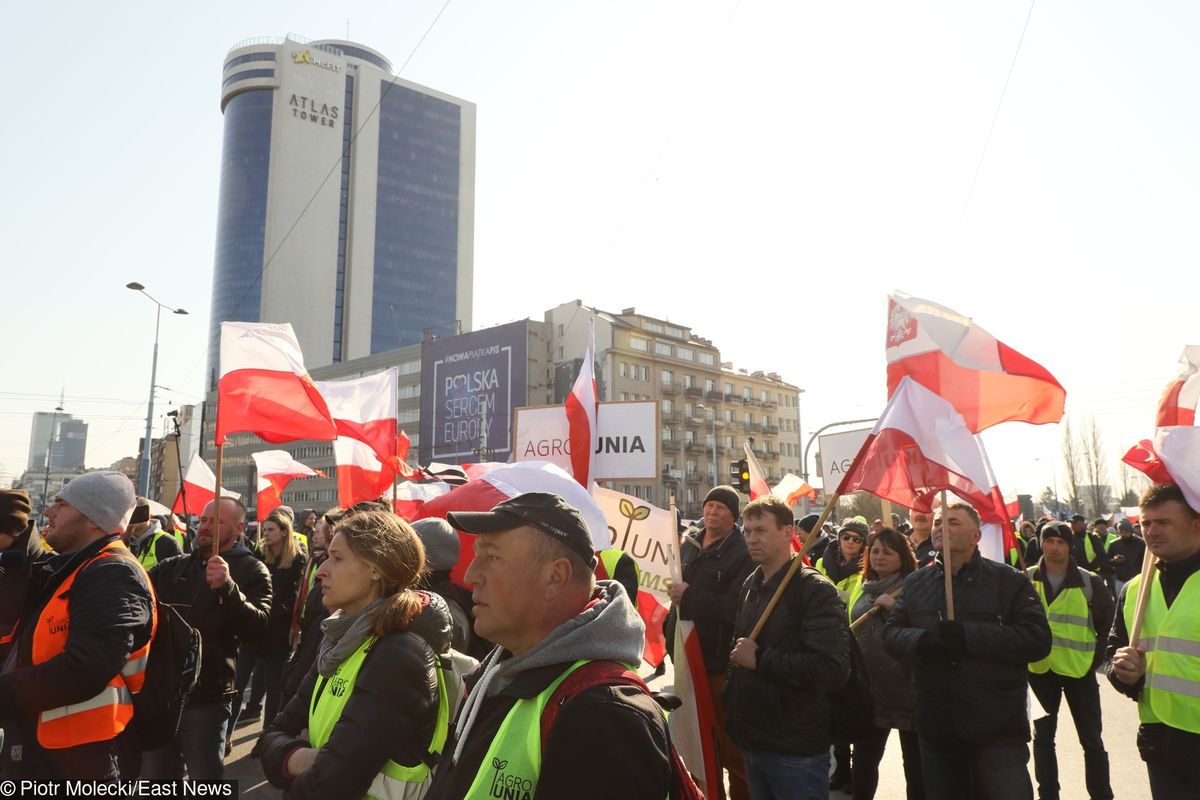 Protest rolników sparaliżował Warszawę. Ogromne korki w centrum stolicy