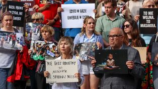 Gdańsk: "Dzieci w Gazie umierają w ciszy". Wymowny protest w samym sercu miasta