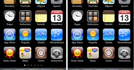 Przenieś kropki pod StatusBar
