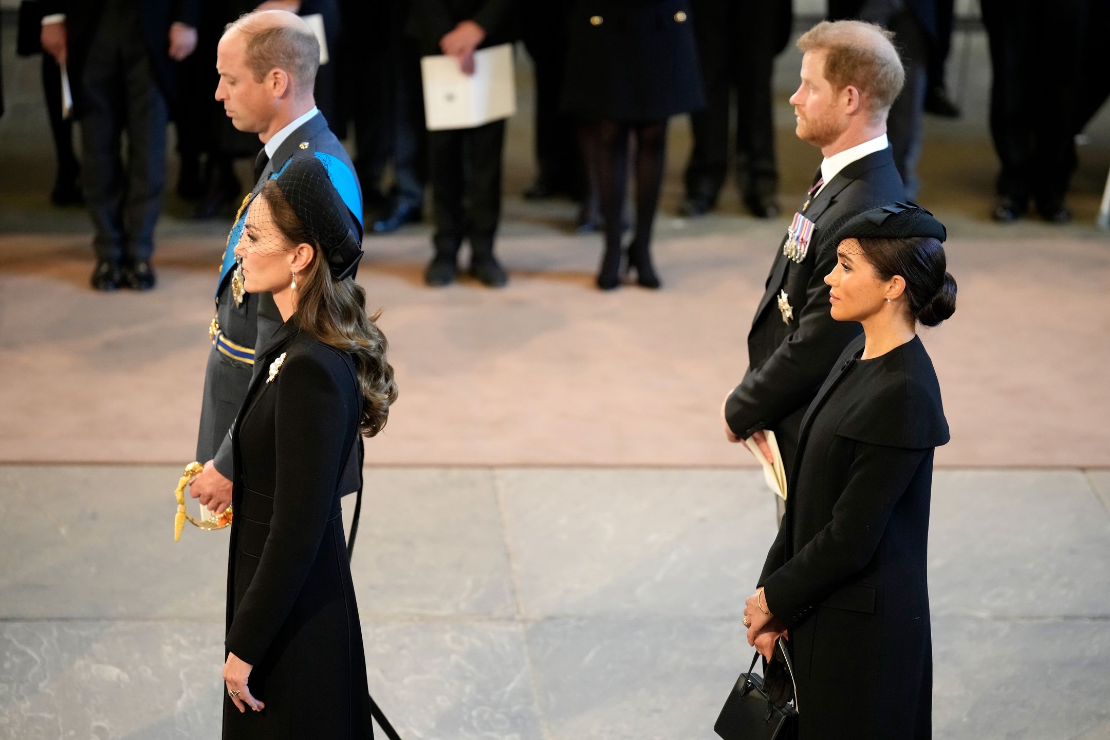Królowa Małżonka Camilla, księżna Kate, hrabina Zofia, Meghan Markle