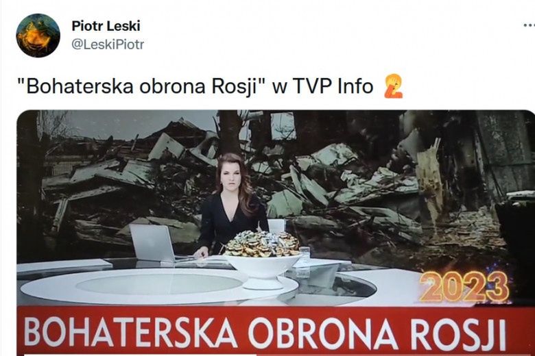 Szokujący pasek w TVP Info