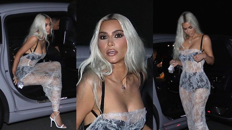 Kim Kardashian przybywa na urodzinową kolację z najbliższymi