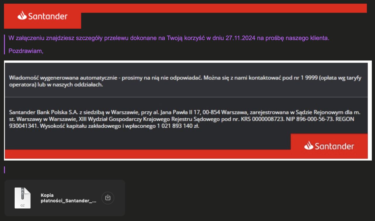 Fałszywy e-mail