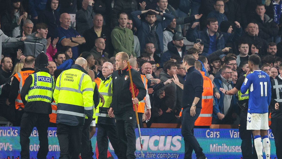 Zdjęcie okładkowe artykułu: Getty Images / Robin Jones - AFC Bournemouth / Frank Lampard podczas uspokajania kibiców