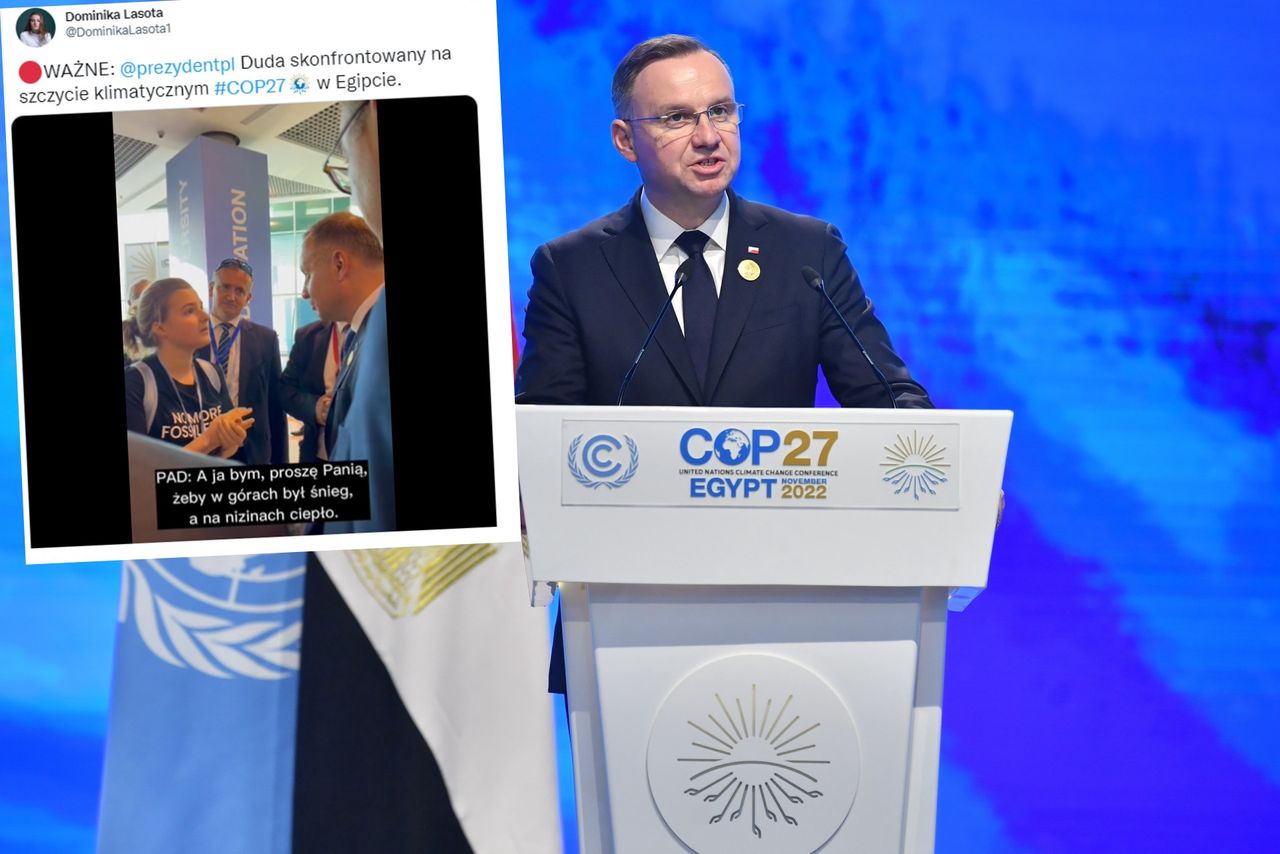 Duda dyskutuje z aktywistką klimatyczną. "A ja bym chciał, żeby w górach był śnieg"