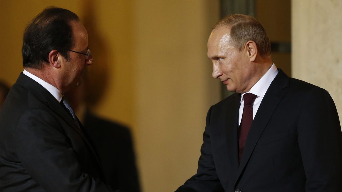 Francois Hollande i Władimir Putin