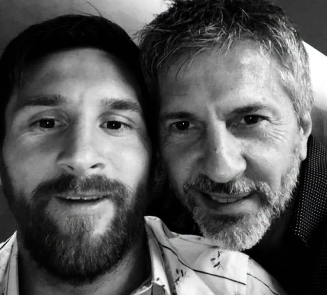 Leo Messi z tatą