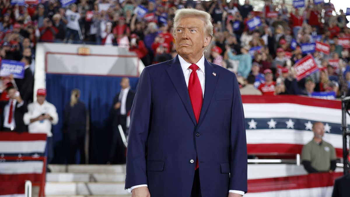 Donald Trump Campaigns For President In Raleigh, North Carolina
RALEIGH, NORTH CAROLINA - NOVEMBER 04: Republican presidential nominee, former U.S. President Donald Trump takes the stage during a campaign rally at the J.S. Dorton Arena on November 04, 2024 in Raleigh, North Carolina. With one day left before the general election, Trump is campaigning for re-election in the battleground states of North Carolina, Pennsylvania and Michigan. (Photo by Chip Somodevilla/Getty Images)
Chip Somodevilla
bestof, topix