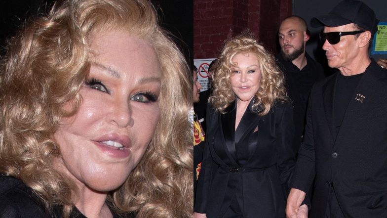 Jocelyn Wildenstein z ukochanym na pokazie Fendi