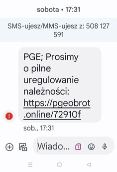 Fałszywy SMS o odłączeniu energii elektrycznej