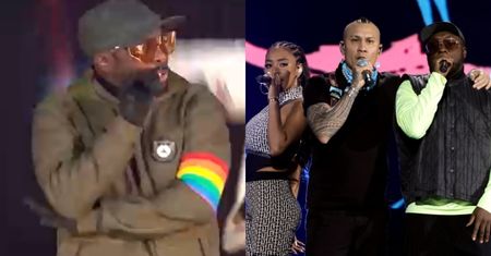 Sylwester Marzeń TVP: Black Eyed Peas wystąpili w TĘCZOWYCH OPASKACH. Tomasz Kammel reaguje (ZDJĘCIA)