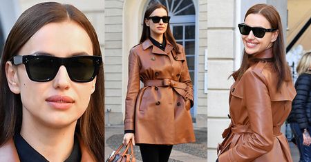 "Skromna" Irina Shayk pozuje w płaszczu za 25 tysięcy złotych