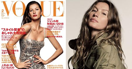 Gisele Bundchen chwali się ciałem w "biblii mody"