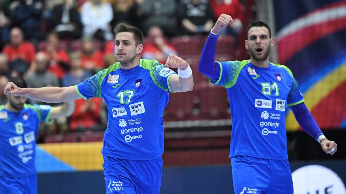 PAP/EPA / Johan Nilsson / Na zdjęciu: radość reprezentantów Słowenii