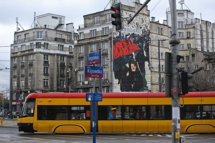 Praga-Północ: zniknął mural upamietniający "Czarny Protest"