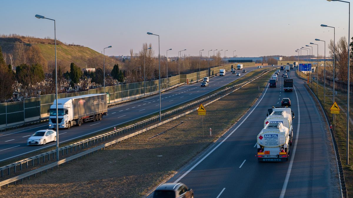 Autostrada A2 na wysokości Pruszkowa