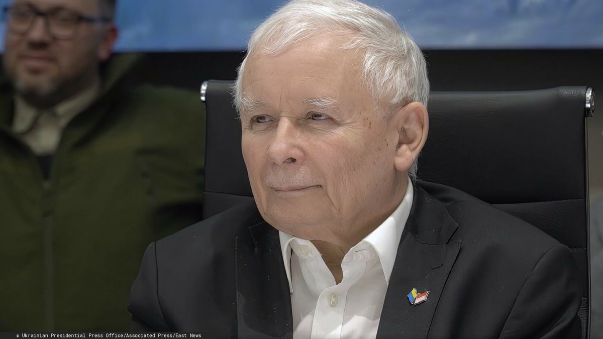 - Musimy zatrzymać terror Putina - mówił "SE" prezes PiS. Na zdjęciu: Jarosław Kaczyński w Kijowie 