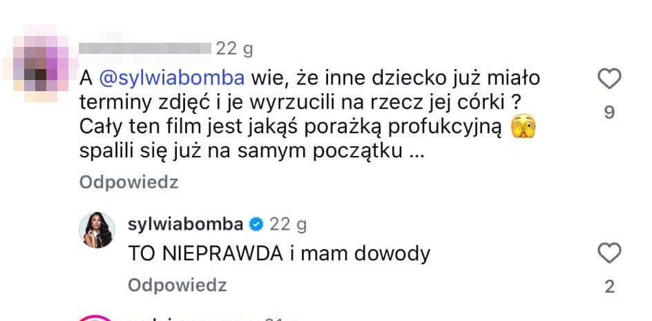 Sylwia Bomba reaguje na oskarżenia