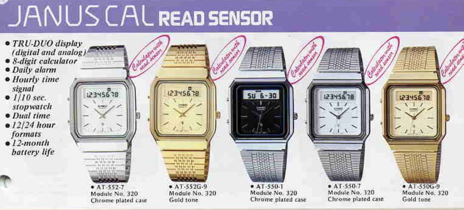 CASIO カシオ クォーツ AT-552 腕時計 Casio AT-552 Janus – zegarek z 1984 roku z ekranem dotykowym