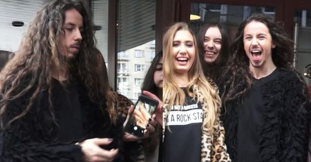 Michał Szpak z fanami pod studiem "Dzień Dobry TVN"