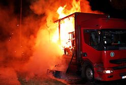 Pożar litewskiego tira pod Wrocławiem