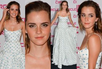Emma Watson chwali się dekoltem w sukni z prześcieradła (ZDJĘCIA)