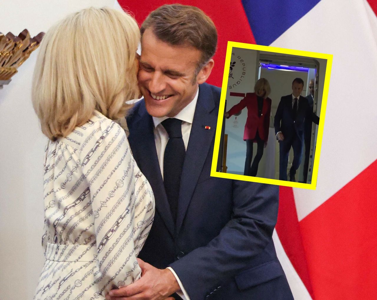 Brigitte und Emmanuel Macron: Öffentlicher Eklat am Flughafen-Tor