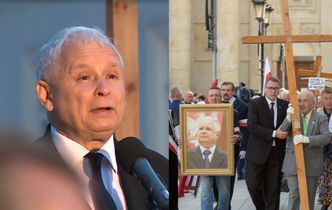Kaczyński na miesięcznicy smoleńskiej: "Próbują odebrać nam prawa obywatelskie, prawa katolikom i kościołowi. Zwyciężymy!"