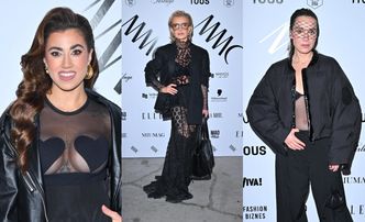 Tłum celebrytów na pokazie MMC: wyzwolona Maja Hyży, mroczna Joanna Racewicz, Olga Bołądź w woalce... (ZDJĘCIA)
