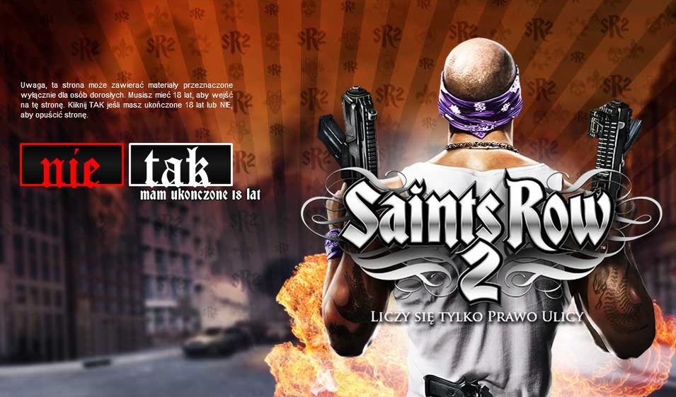 Oficjalna, polska strona gry Saints Row 2 i kawałek Tedego!