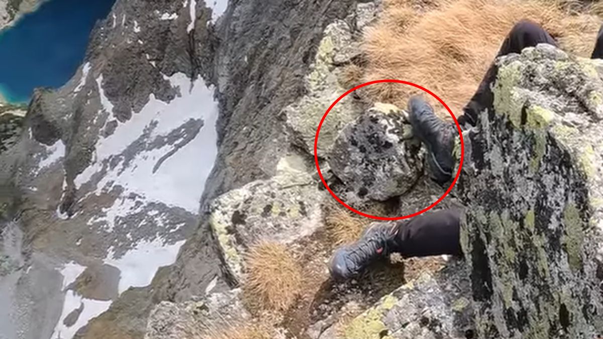 Wideo z Tatr pokazuje bezmyślne zachowanie turysty