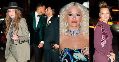 Tłum gwiazd świata mody idzie na wesele Marca Jacobsa: wesołe siostry Hadid, Kate Moss z córką i mroczna Naomi Campbell (ZDJĘCIA)