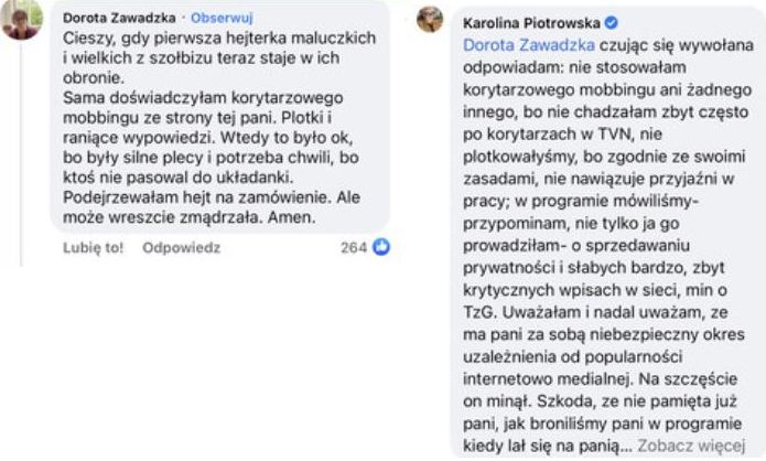 Superniania oskarża Karolinę Korwin Piotrowską o mobbing. Ta odpowiedziała